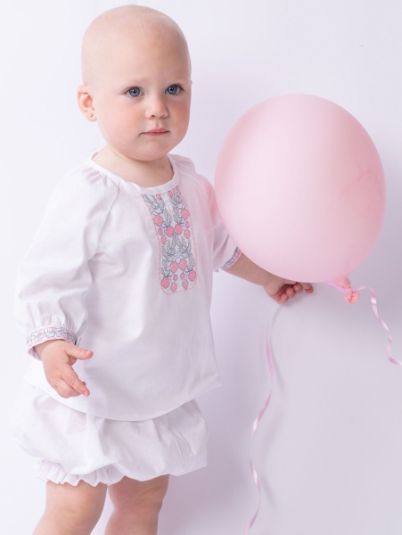 Вышиванка для девочек Эдельвика р.92 белый 117-21/00 