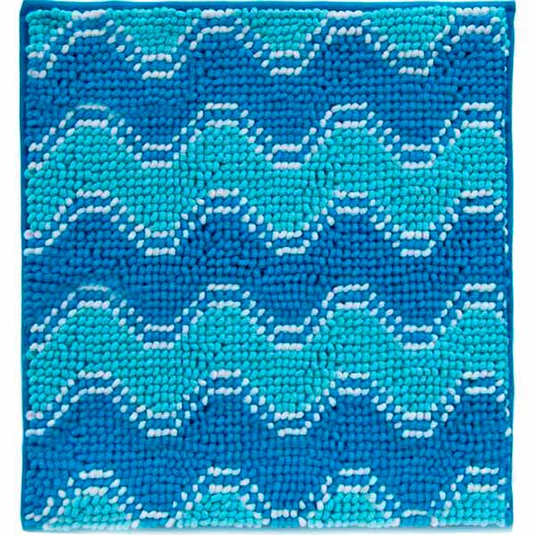 Коврик для ванной комнаты Dariana Волна, 50х55 см, голубой