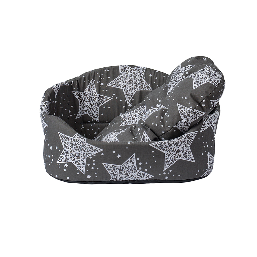 Лежак 10 центів для Джека Типи белые звезды на сером фоне №2