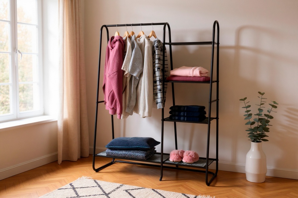 Вешалка для одежды Sensio 1000x1500x400 мм BLACK RACK черный