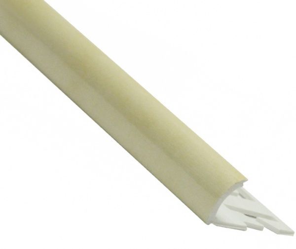 Уголок для плитки ОМиС внешний ПВХ 9 мм 2,5м мрамор оникс желтый 