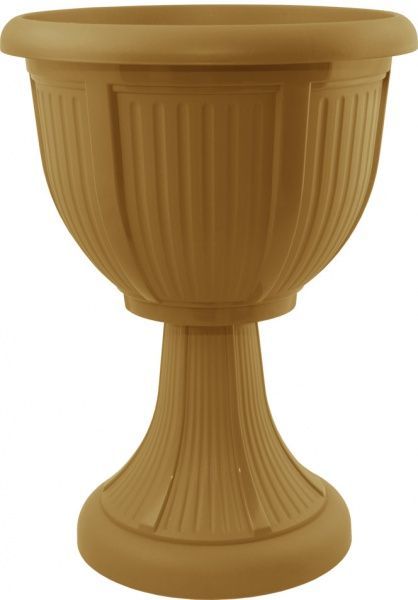 Вазон пластиковий Алеана Леон круглий 15л бронзовий 