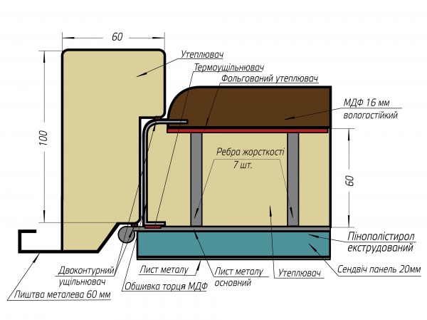 Двері вхідні Булат House-3 антрацит / бетон антрацит 2050x950 мм праві