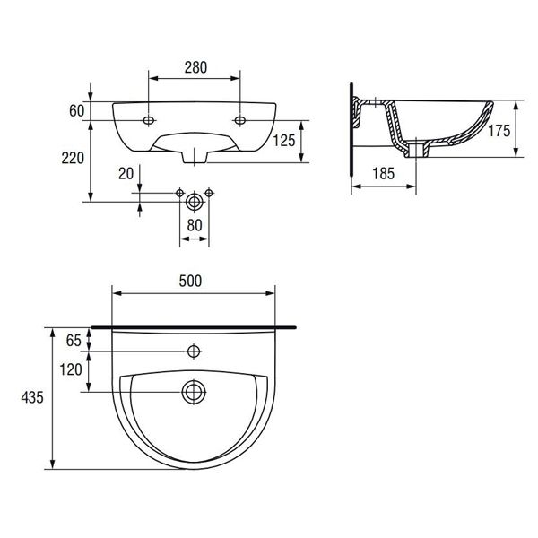 Умивальник Cersanit President 50