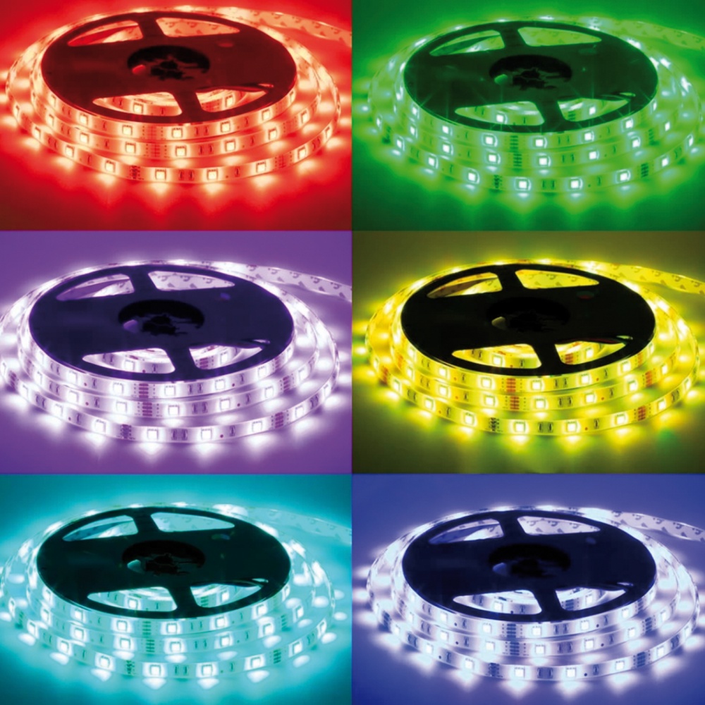 Розумна світлодіодна стрічка Eurolamp 10 Вт IP20 12 В різнокольоровий (RGB) LED/SET-10M/RGB