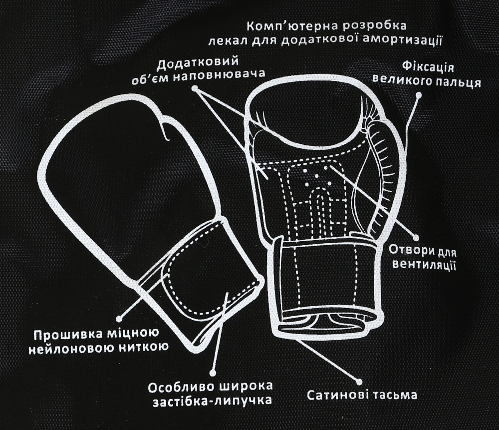 Боксерские перчатки MaxxPro AVG-616 Black vynil-08 р. 8 8 ozoz Black vynil-08 черный