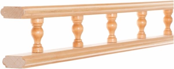 Галерейка пряма 2 м МДФ + масив клен