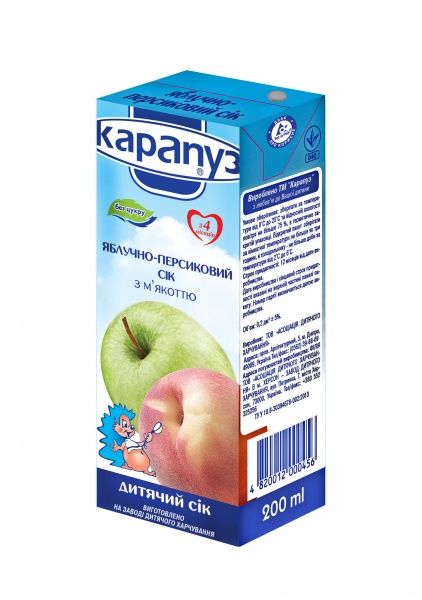 Сок Карапуз Яблочно-персиковый 200 мл