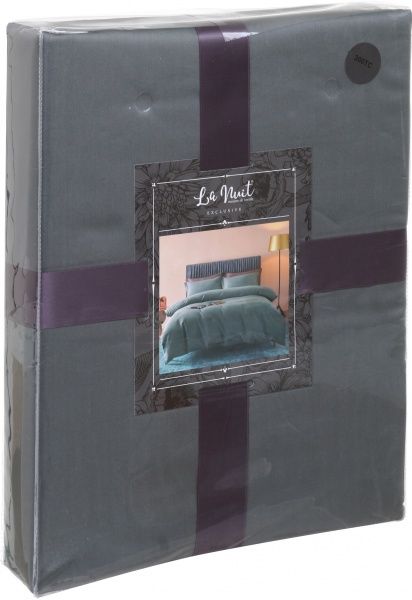 Комплект постельного белья Mono green D двухспальный зеленый La Nuit 