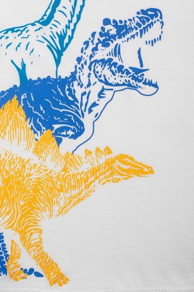 Футболка для хлопчиків Luna Kids з принтом T-Rex р.122 білий 