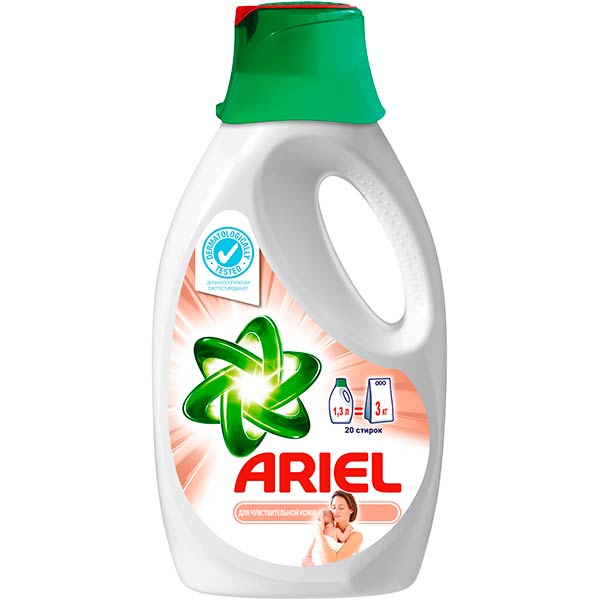 Гель для прання Ariel для чутливої шкіри 1.3 л