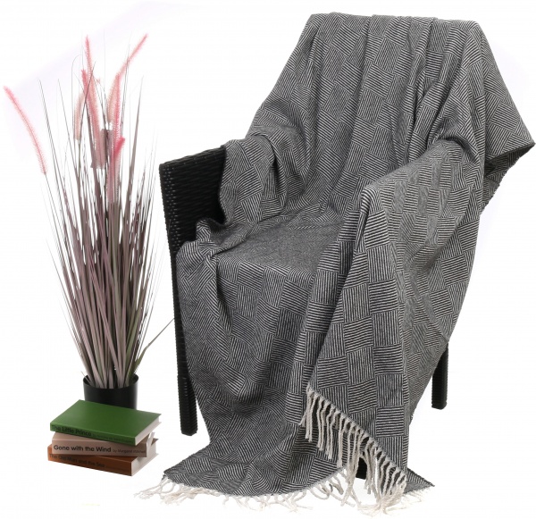 Плед Валенсия Parquet 140x200 см темно-серый Vladi 