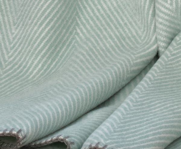 Плед Herringb.aqua 150x200 см блакитний/білий Wohndecke 