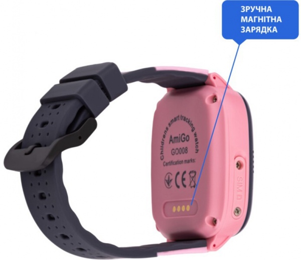 Смарт-часы детские AmiGo GO008 MILKY pink