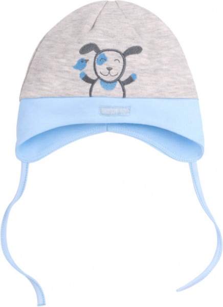 Шапочка Bembi ШП78 р.48 серый с голубым 25082001022.X40