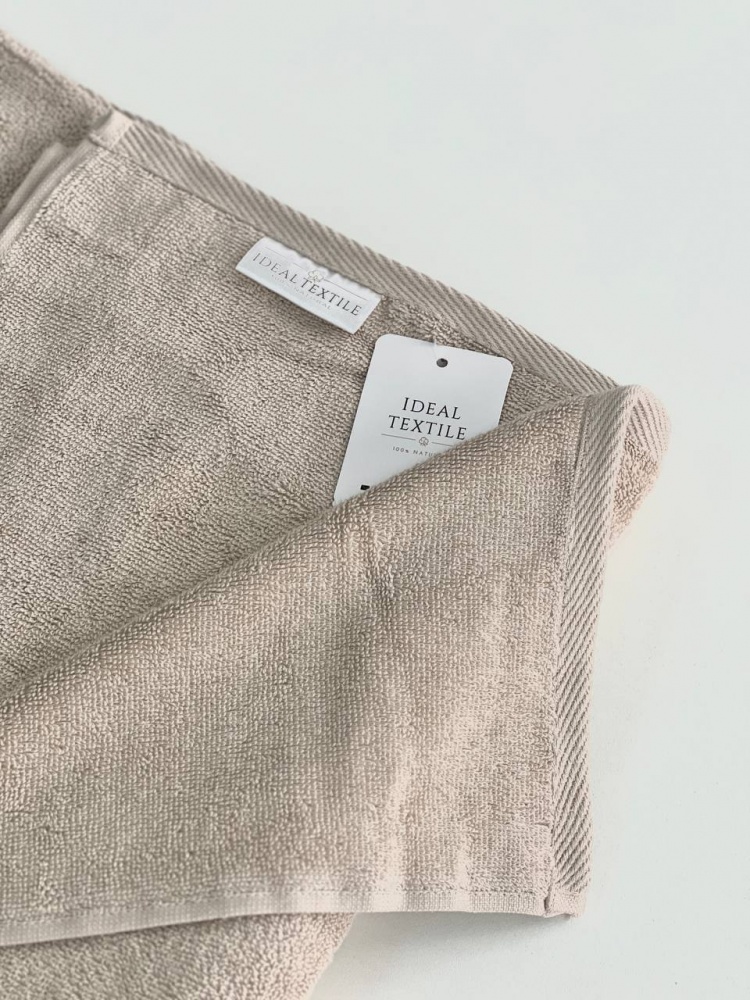 Полотенце махровое 500 г/м2 50x90 см бежевый IDEAL TEXTILE