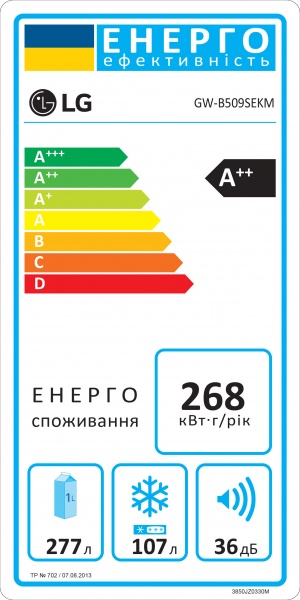 Холодильник LG GW-B509SEKM