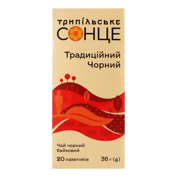 Чай чорний Трипільське Сонце Байховий традиційний 20 шт. 36 г 