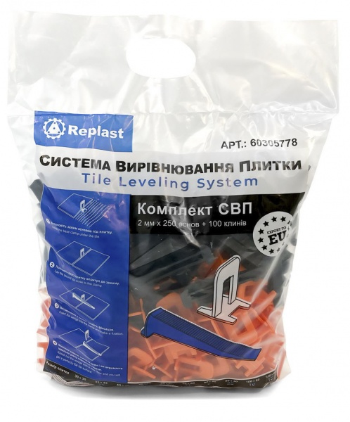 Набор СВП Replast 250 основ + 100 клинов 2 мм 350 шт./уп (CL 204250)