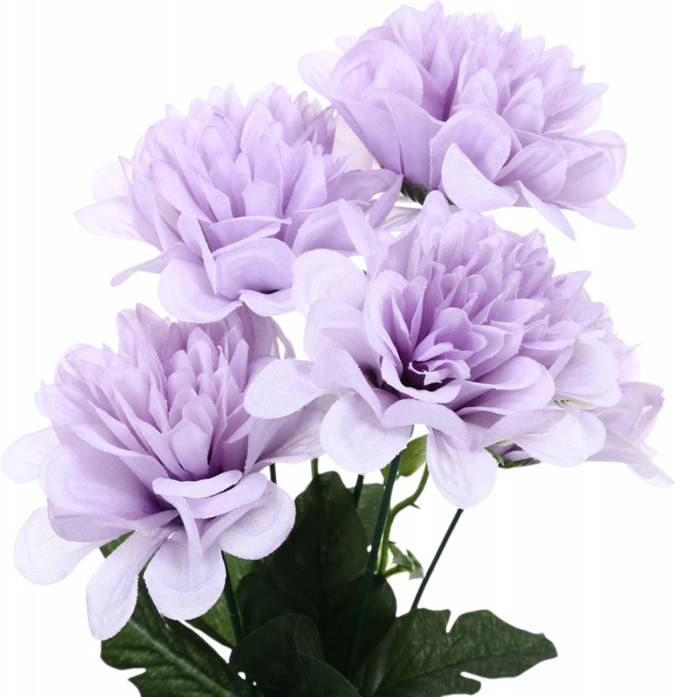 Букет георгин искусственный 5 цветков фиолетовый 29 см