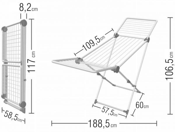 Сушилка для белья ARTWEGER SupeDry Maxi White/Mint 20 м