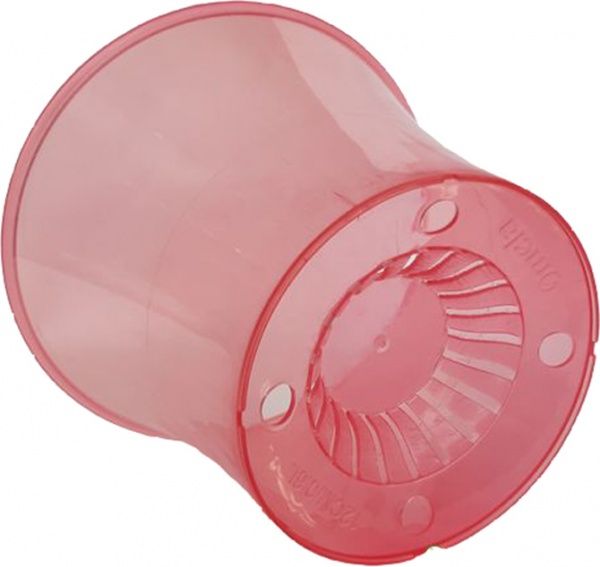 Горщик для орхідей Омела 1,3 л круглий прозорий червоний 