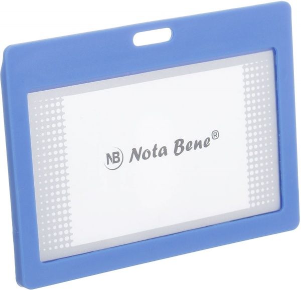 Бейдж 10.3x7.5x0.5 cм синій Nota Bene
