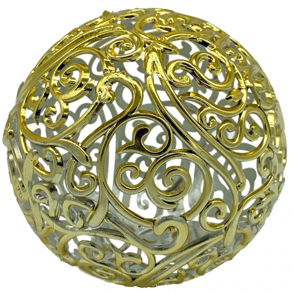 Ялинкова іграшка Шар ажурный d 10 см золото