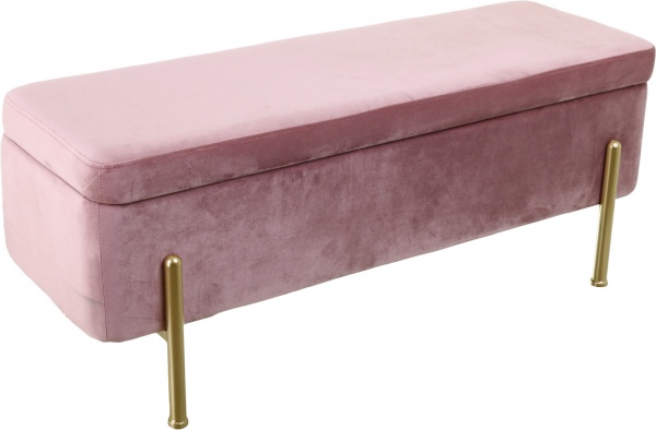 Скриня-пуф для зберігання Christophe пудровий 120х38х42 см 