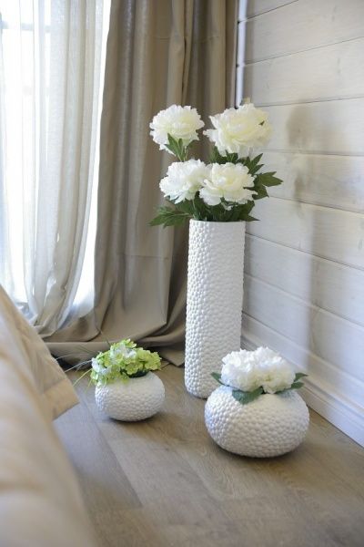 Ваза G 0202 біла 14х37 см Eterna