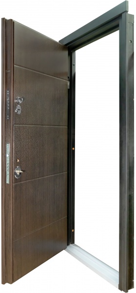 Дверь входная Булат Термо House-703 венге темный 2050x850 мм левая