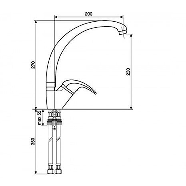 Смеситель для кухни Emmevi Rubinetterie Luxor SC 7087R