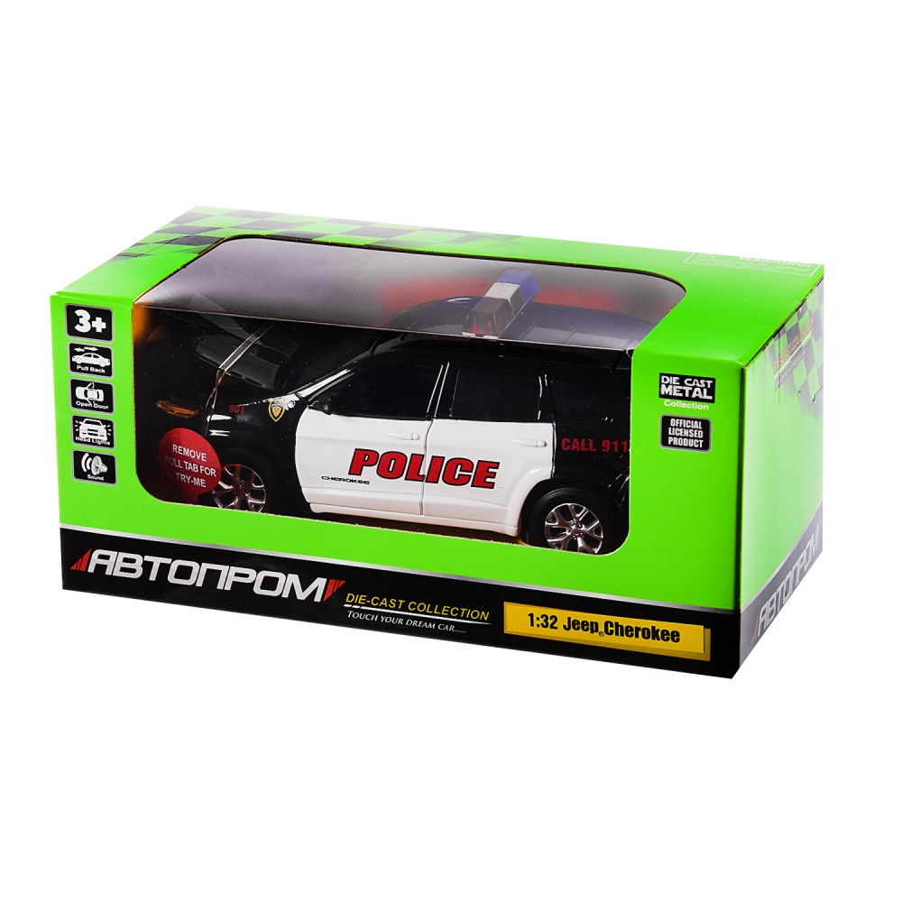Автомобіль Автопром Jeep Cherokee-Police 68425
