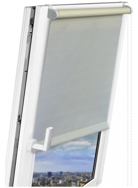 Ролета мини Delfa Жаккард Модерн 62x170 см кремовая 