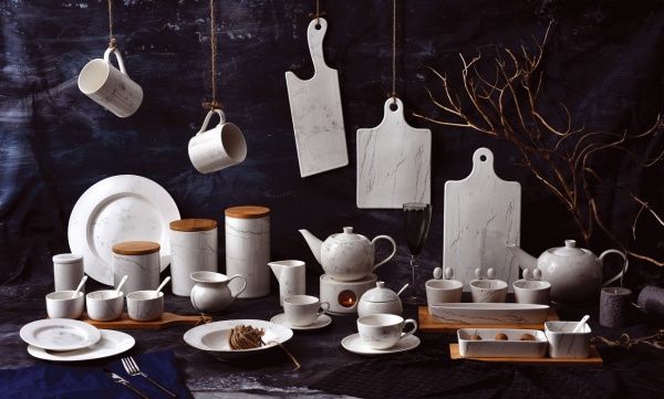 Тарілка обідня Marble 21 см Fiora