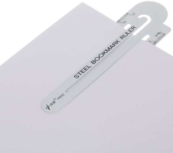 Линейка металлическая белая 12 см