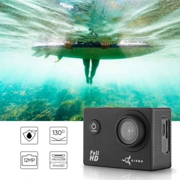 Экшен-камера AIRON SIMPLE FULL HD 30 в 1 с аксессуарами black (69477915500061) 