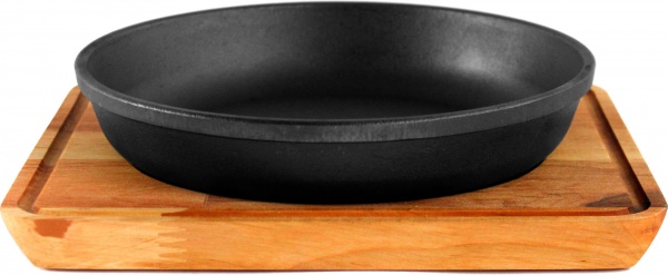 Сковорода чавунна порційна з підставкою 200х38,5 мм HoReCa Brizoll