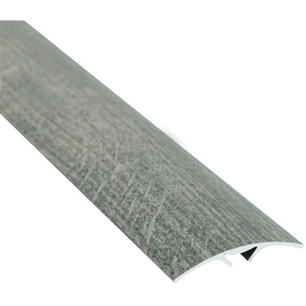 Порожек алюминиевый декорированный Braz Line скрытый крепеж 28x900 мм дуб дымчатый 