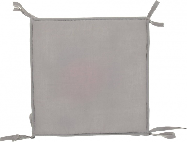 Подушка на табурет Гортензия серая 32х32х1.5 см Luna