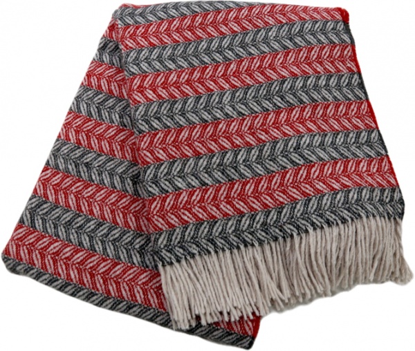 Плед Метро Spire 140x200 см червоно-чорний Vladi 