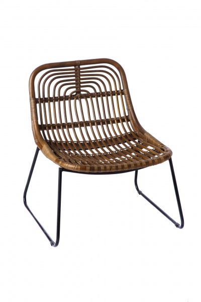 Кресло ротанговое Cruzo + табурет Конни 82x78x100 см натуральный 