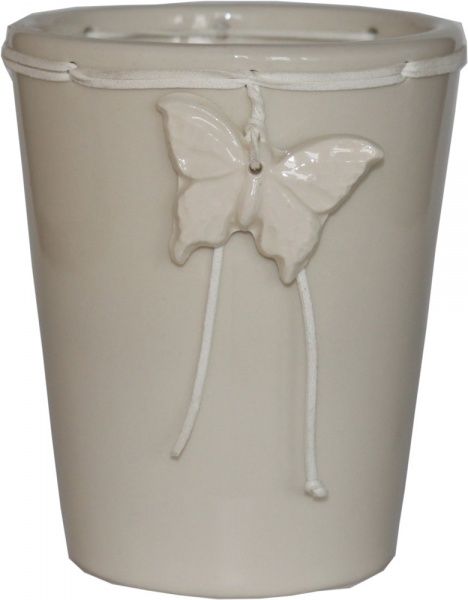 Кашпо керамічне Дон Пион Garden Beaty 241 круглий 1л білий 