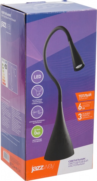 Настольная лампа офисная Jazzway PTL-1211 3 Вт черный 1022752 