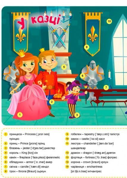 Книга «Наліпки Funny English. У казці(+186 наліпок)»