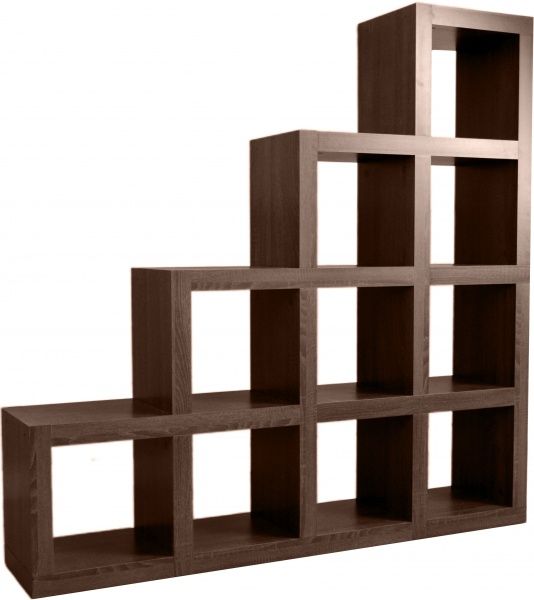 Стеллаж двухсторонний Кубус Стойка 4х4 1410x1410x290 мм венге 