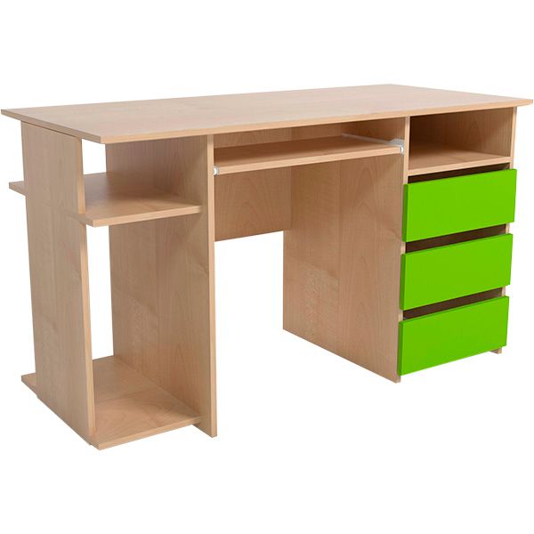 Стол компьютерный Грейд-Плюс 102-06-14 1350х600х750 мм клен-лайм