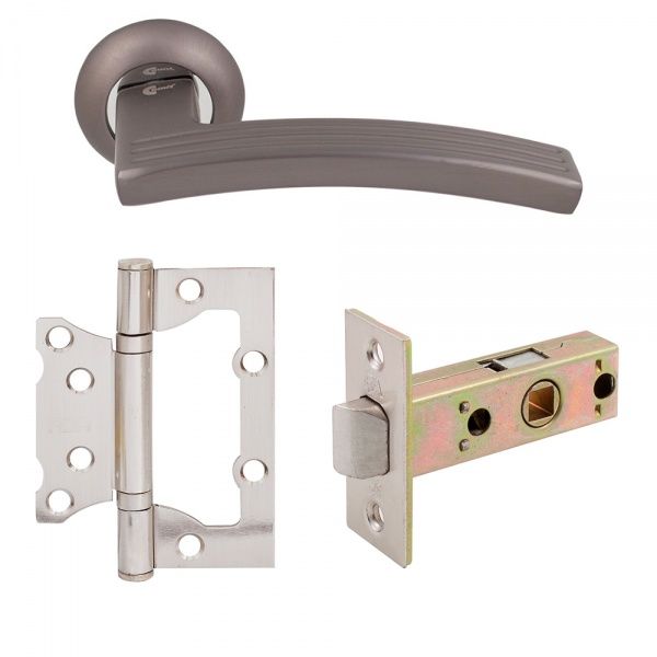 Комплект без запирания Comit Super ручка Michaela R59 + защелка 6-45 + петля Eurocento хром