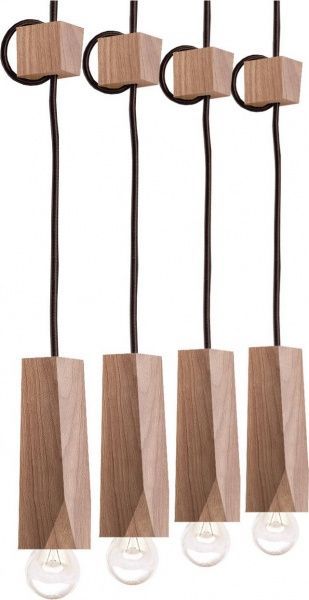 Світильник підвісний ADLUX Easy EP-4-W-Bl 4x10 Вт E14 горіх 