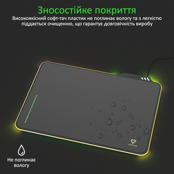 Коврик для мышки Vertux FluxPad LED Black (fluxpad.black) 